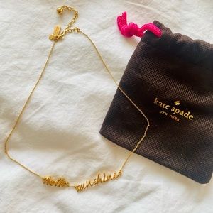 SOLD Kate Spade New York Hello Sunshine Necklace Gold Tone